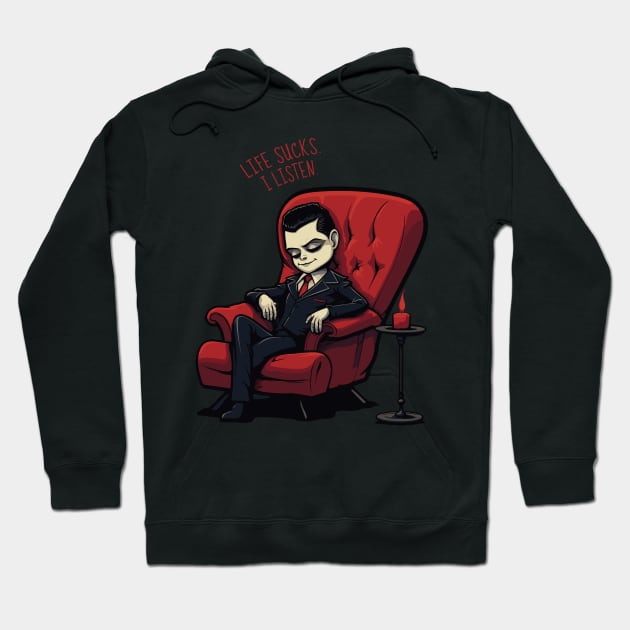 Therapist Vampire Therapy Humor Hoodie by origato